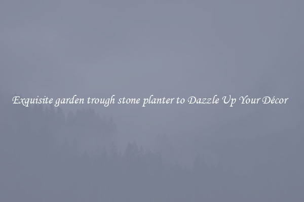 Exquisite garden trough stone planter to Dazzle Up Your Décor  