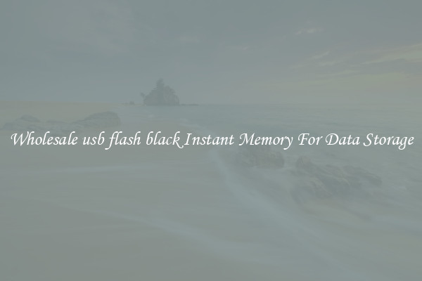 Wholesale usb flash black Instant Memory For Data Storage