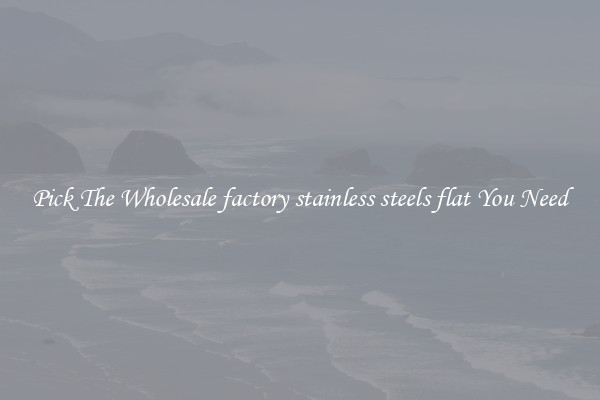 Pick The Wholesale factory stainless steels flat You Need