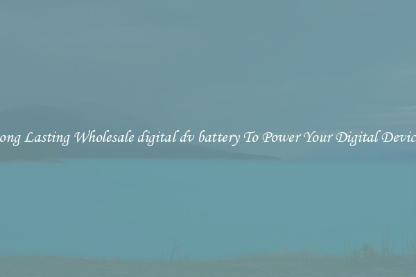 Long Lasting Wholesale digital dv battery To Power Your Digital Devices