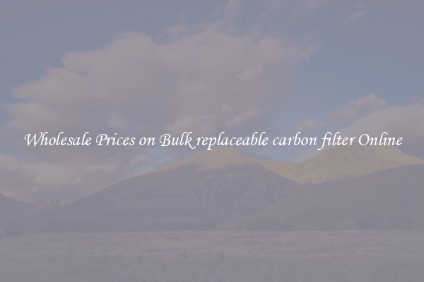 Wholesale Prices on Bulk replaceable carbon filter Online