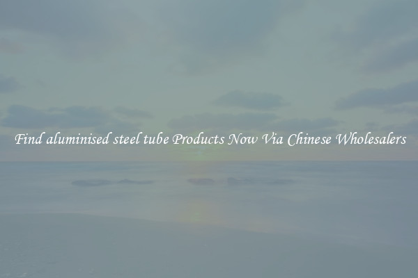 Find aluminised steel tube Products Now Via Chinese Wholesalers