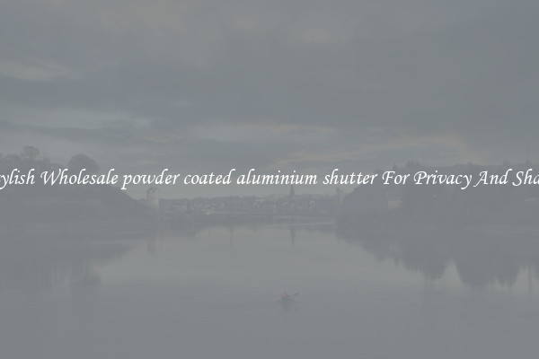 Stylish Wholesale powder coated aluminium shutter For Privacy And Shade