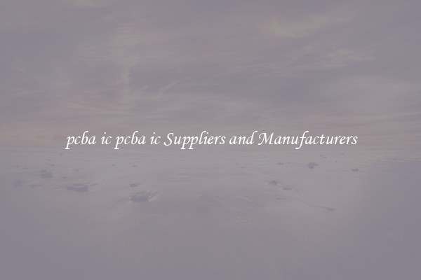 pcba ic pcba ic Suppliers and Manufacturers