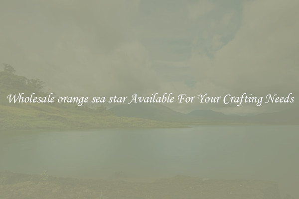 Wholesale orange sea star Available For Your Crafting Needs
