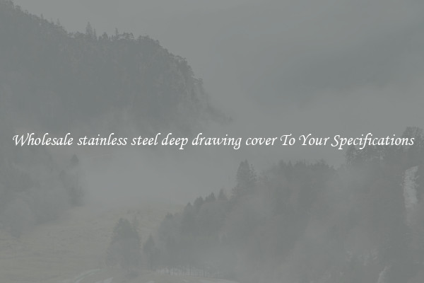 Wholesale stainless steel deep drawing cover To Your Specifications