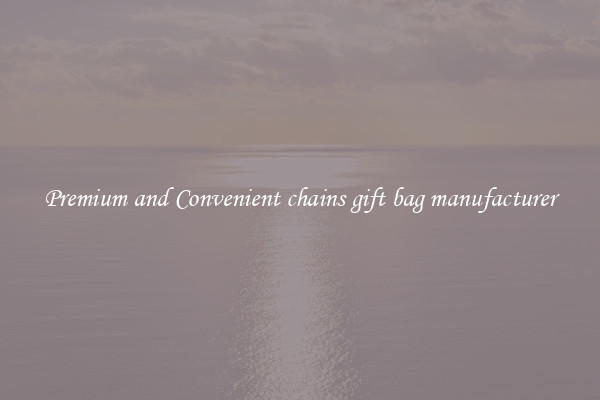 Premium and Convenient chains gift bag manufacturer