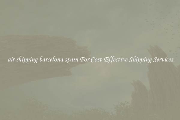 air shipping barcelona spain For Cost-Effective Shipping Services