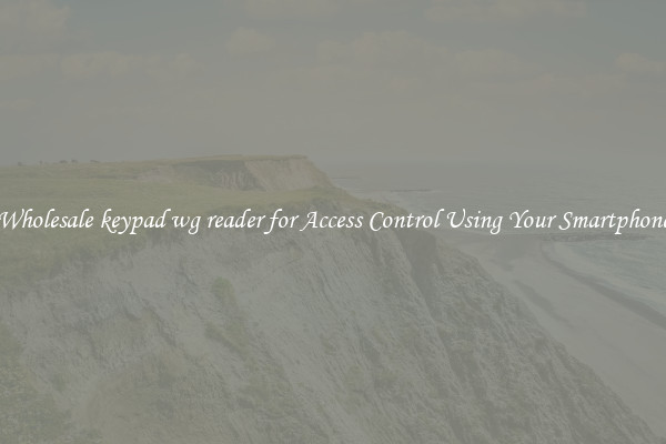 Wholesale keypad wg reader for Access Control Using Your Smartphone