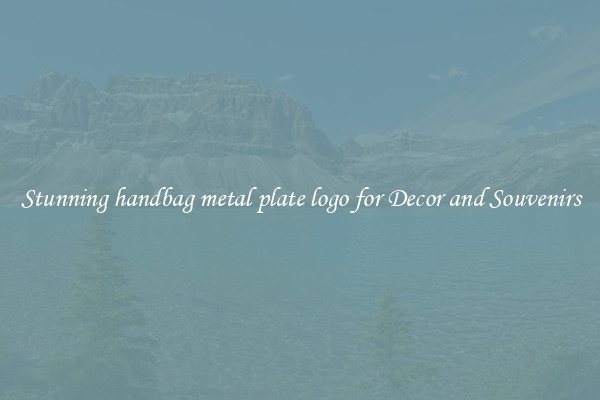 Stunning handbag metal plate logo for Decor and Souvenirs